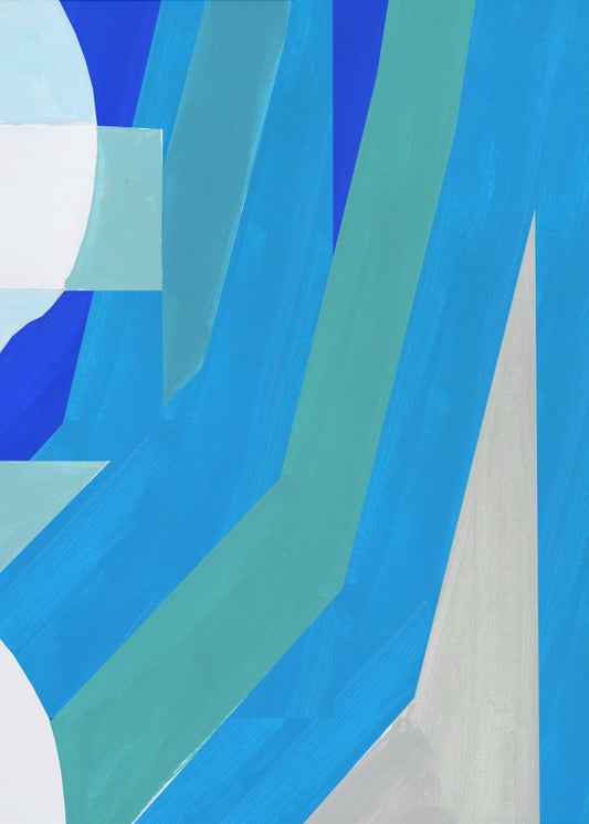 Blaue französische Streifen 2 | Poster