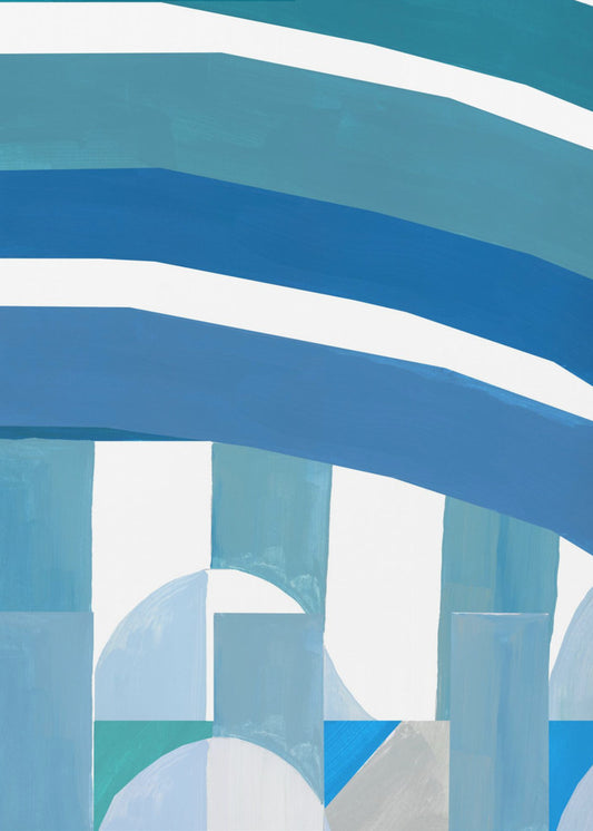 Blaue französische Streifen 3 | Poster