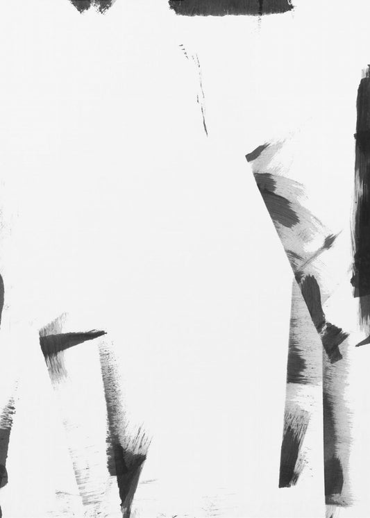 Minimal Black and White Abstract 3 | Poster