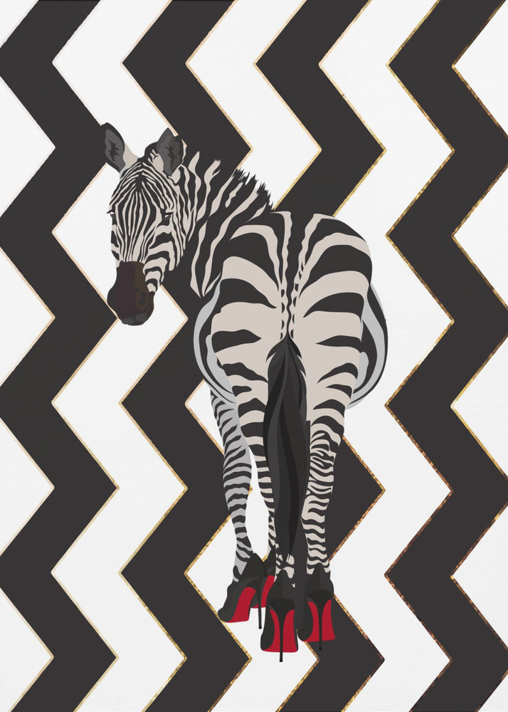 Zebra Heels Zickzack | Leinwand