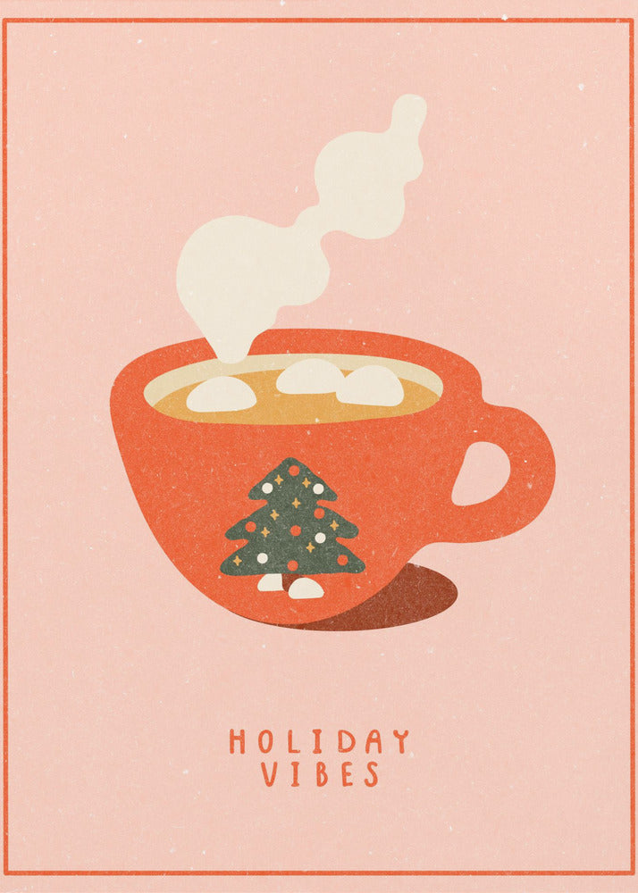 Weihnachtsstimmung. Eine Tasse heiße Schokolade zu Weihnachten | Leinwand