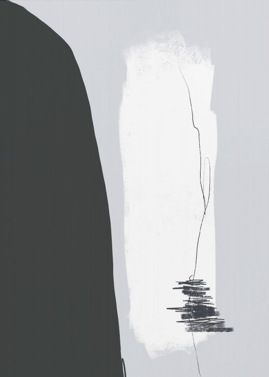 Black Shape Against A Light Background | Poster