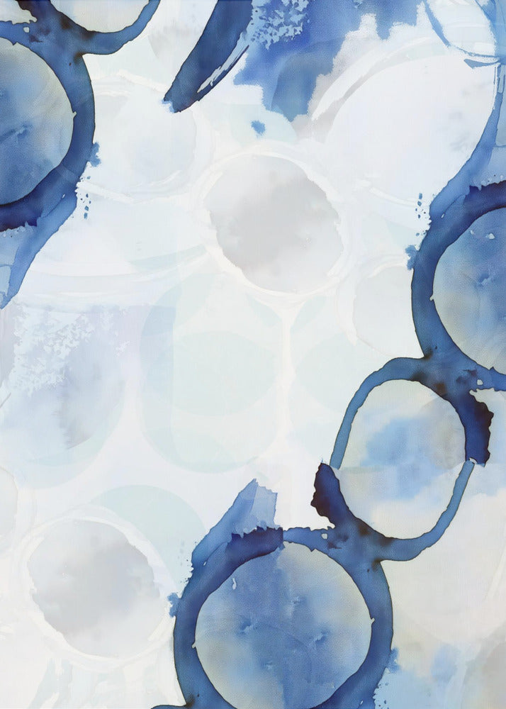 Blue Abstract Swirls 3 | Canvas