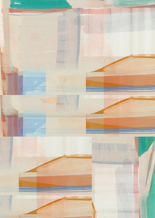 Blau-orange Formen Nr. 1 | Poster