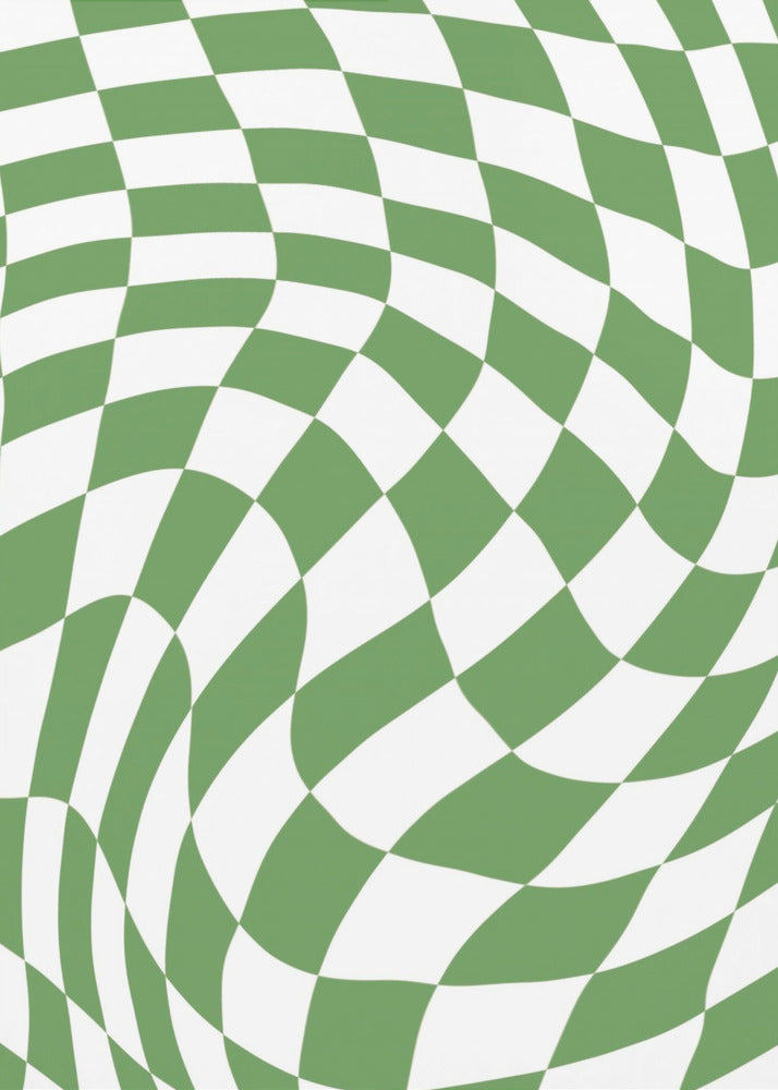 Green Checkerboard | Canvas