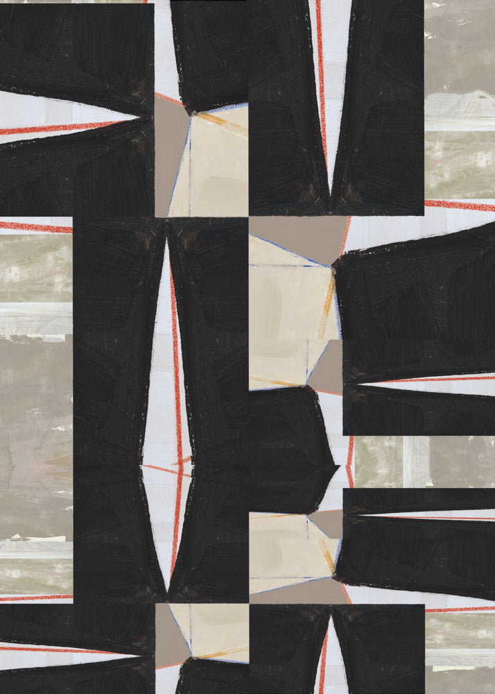 Abstract Black Jigsaw 2 | Poster
