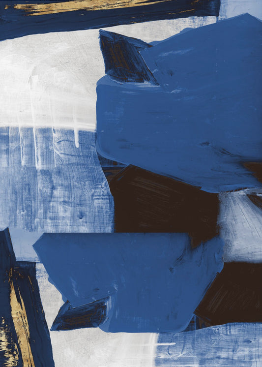 Marineblaue Goldformen 2 | Poster