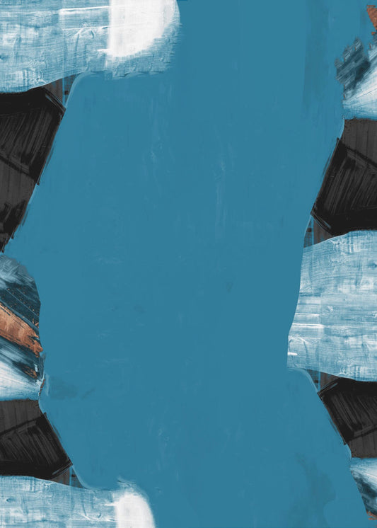 Blaugrüne Goldformen 2 | Poster