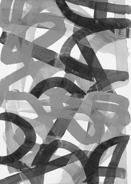 Schlurfende Schritte Schwarz und Weiß 2 | Poster