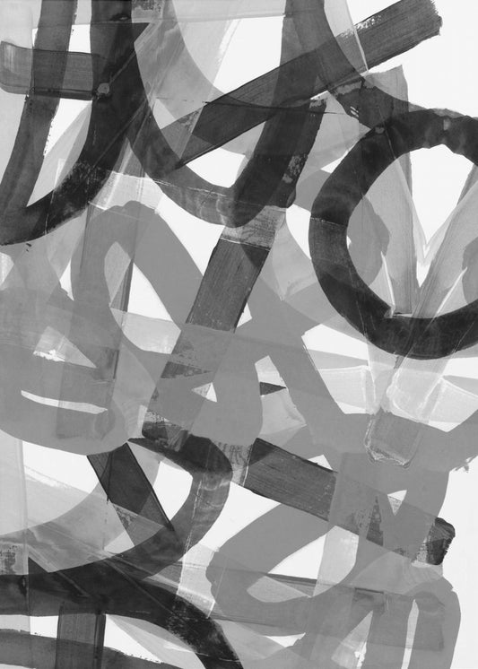 Shuffling Steps 1 Schwarzweiß | Poster