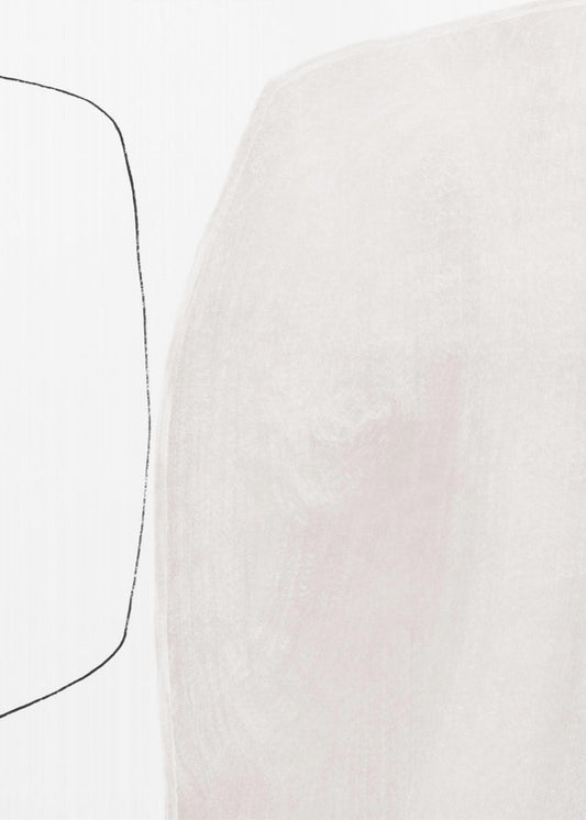 Simple Line and Soft White Texture | Poster