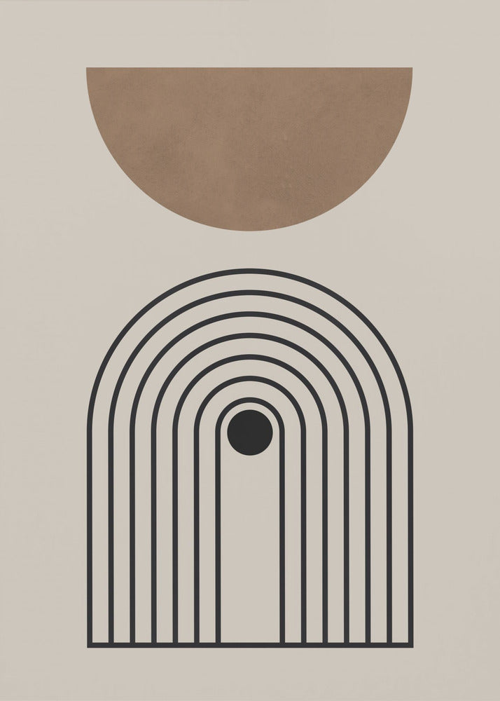 Komposition Linien und Kreise 5 | Poster