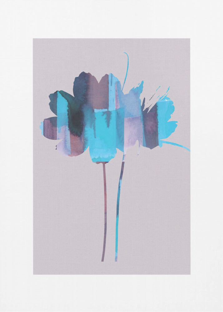 Heller floraler Grafikdruck Nr. 2 | Leinwand