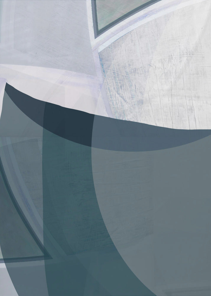 Encore Blauer Abstrakter Druck | Leinwand