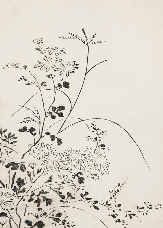 Herbstblumen und Gräser (1762) | Leinwand
