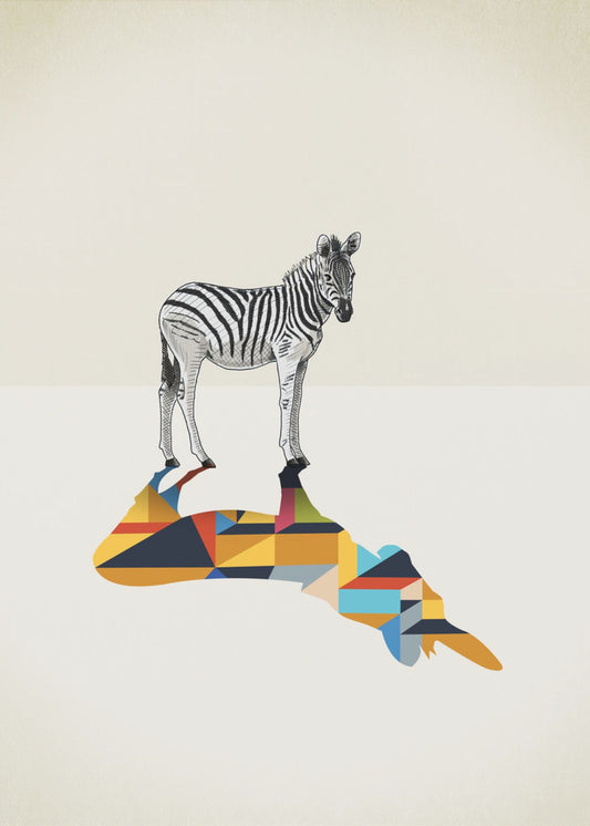 Gehender Schatten, Zebra | Poster