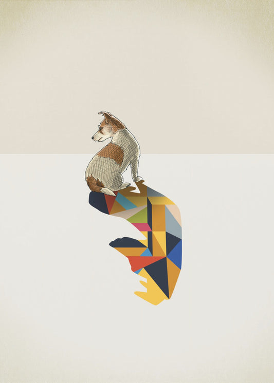 Gehender Schatten, Hund | Poster