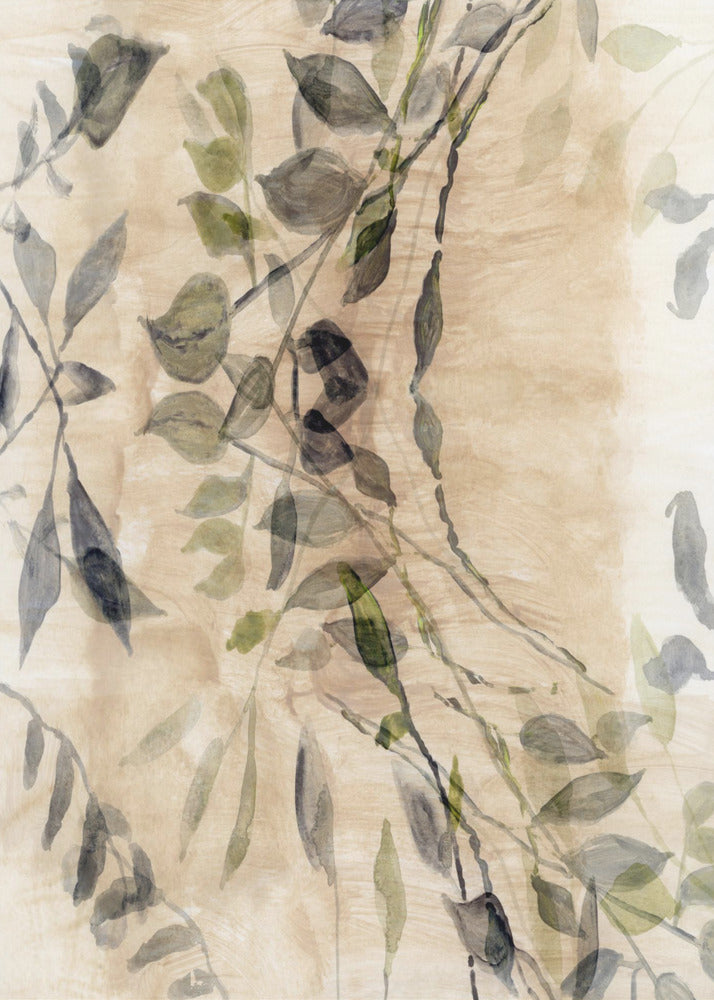 Colour Washed Leaves No3 | Canvas