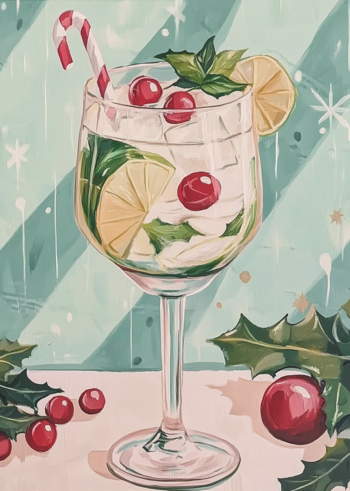 Weihnachts-Mojito-Cocktail | Leinwand