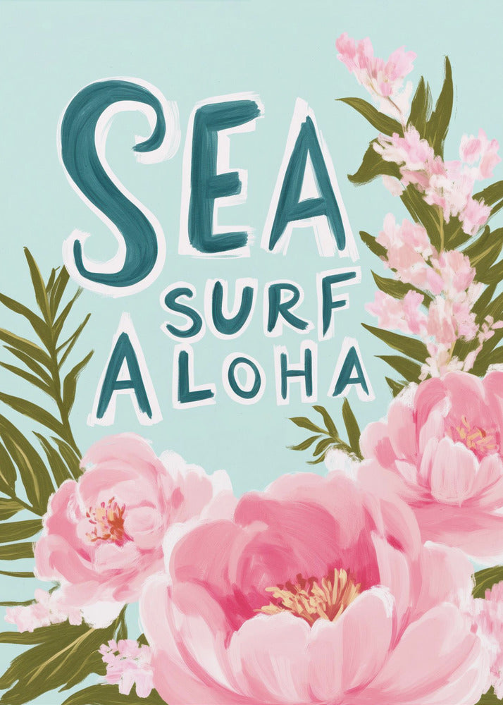 Aloha Blossom Surf | Leinwand