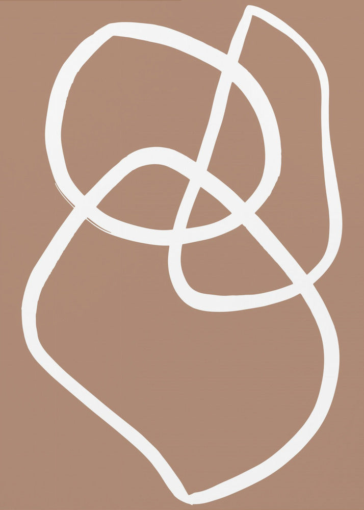 Abstract Lines Mocha | Canvas