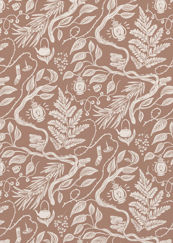 Cabincore-Szenenmuster – Mokka-Mousse | Poster