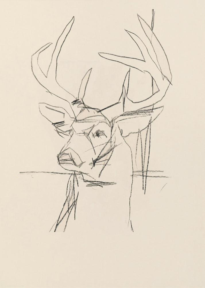 Étude Cerf (Hirsch) Nr.1 | Leinwand