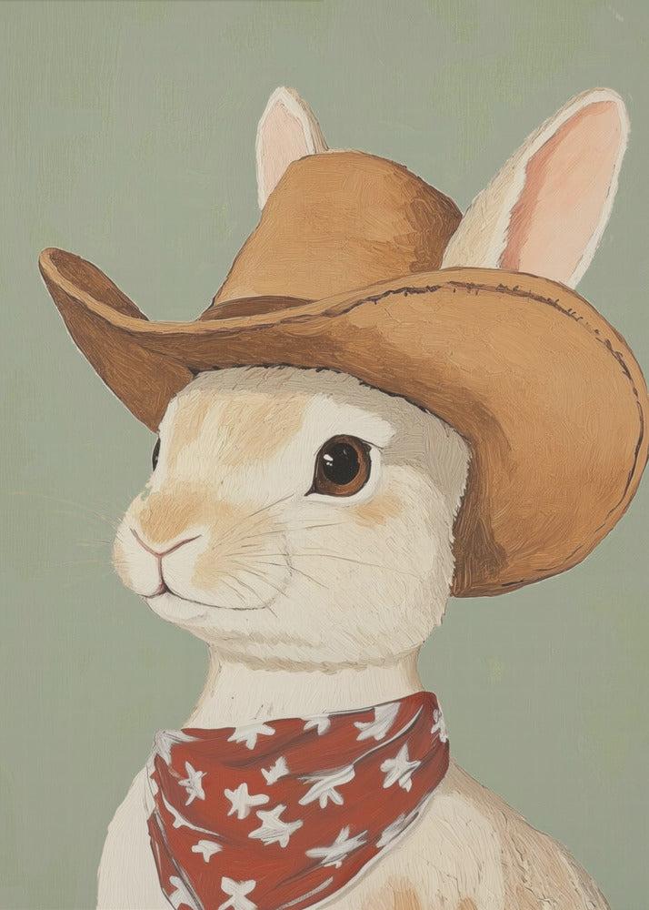 Cowboy-Kaninchen | Leinwand