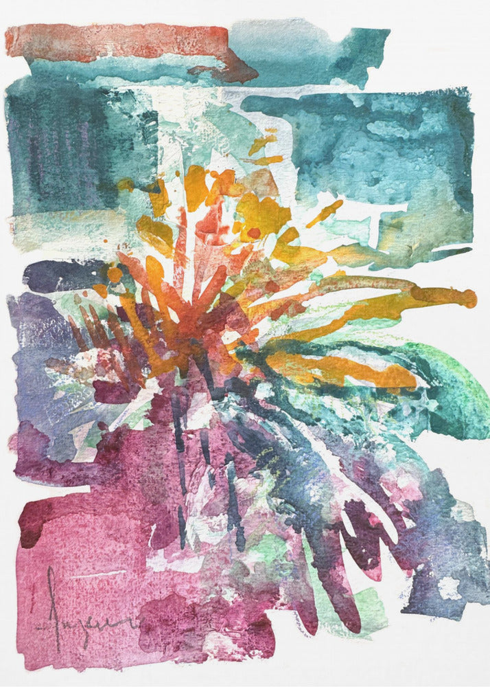 Orchideen-Leidenschaft Aquarell | Poster