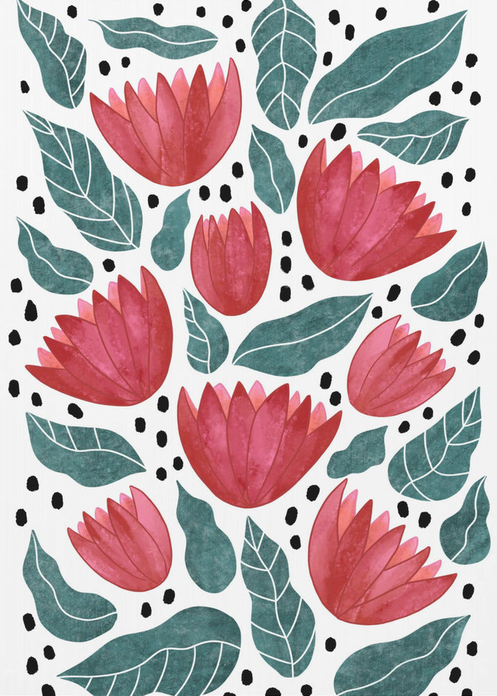 Red flowers II | Poster