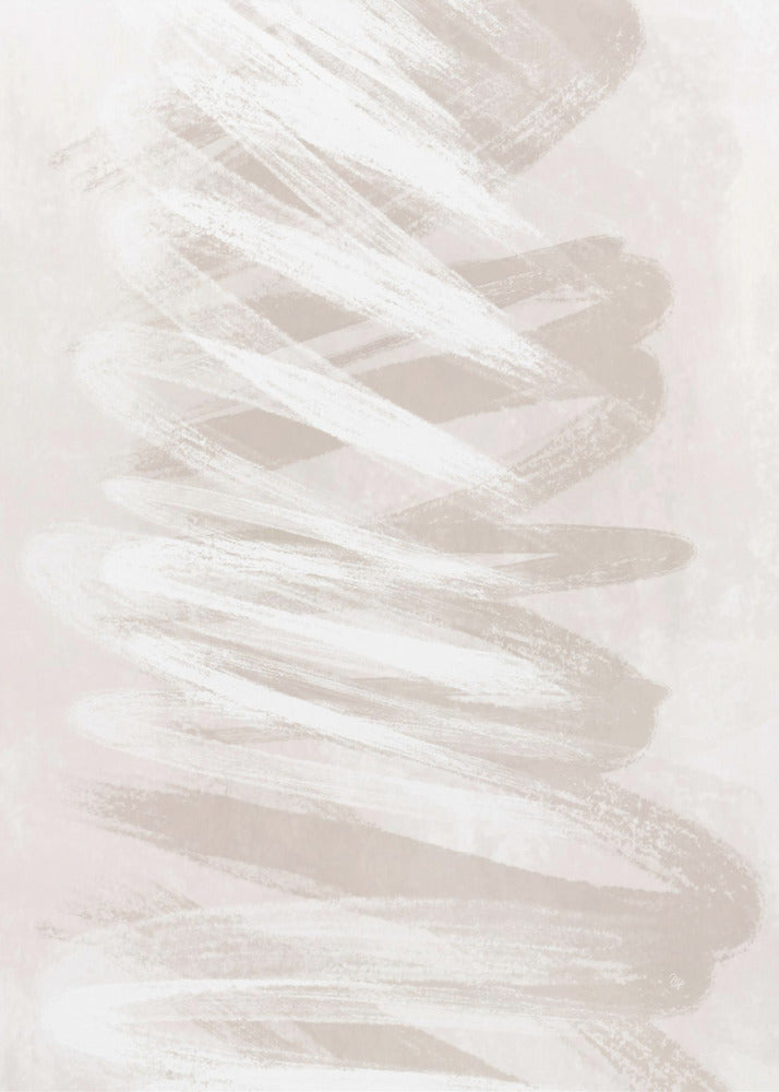 Abstrakte Kunst mit beigen Wellen | Poster