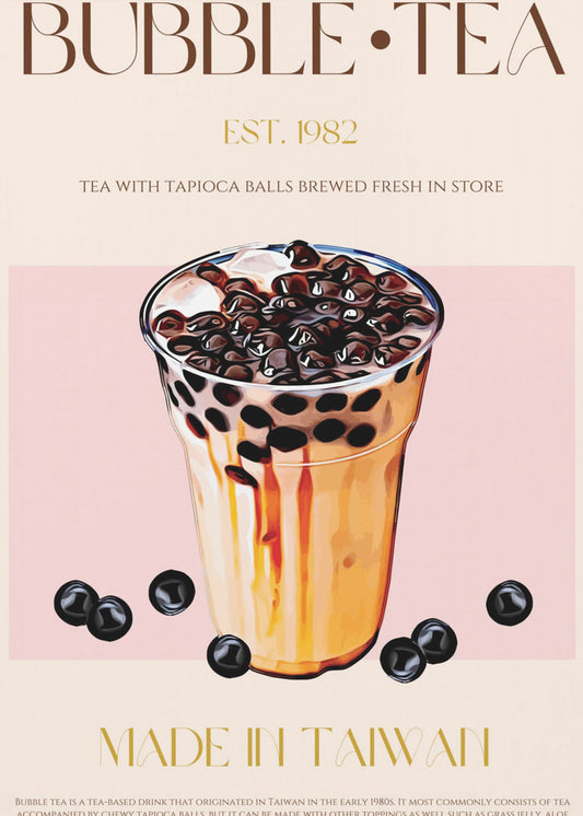 Taiwanesischer Bubble Tea | Leinwand