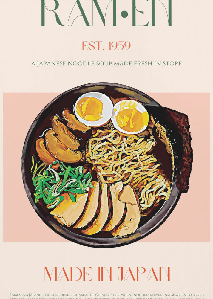 Savoring Japanese Ramen Bowl | Canvas
