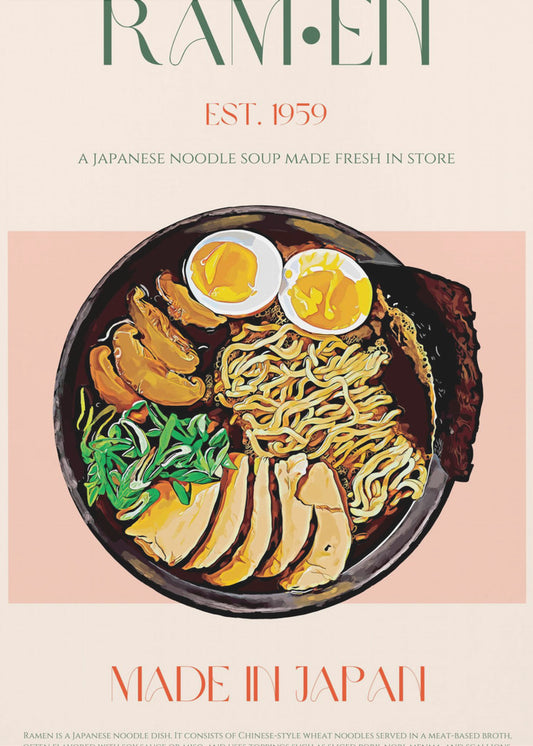 Genießen Sie die japanische Ramen-Schüssel | Leinwand