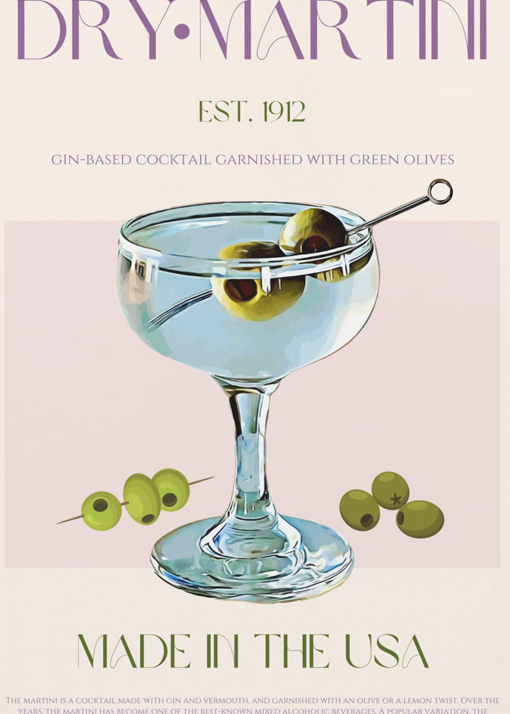 Klassischer Martini-Anhänger | Leinwand