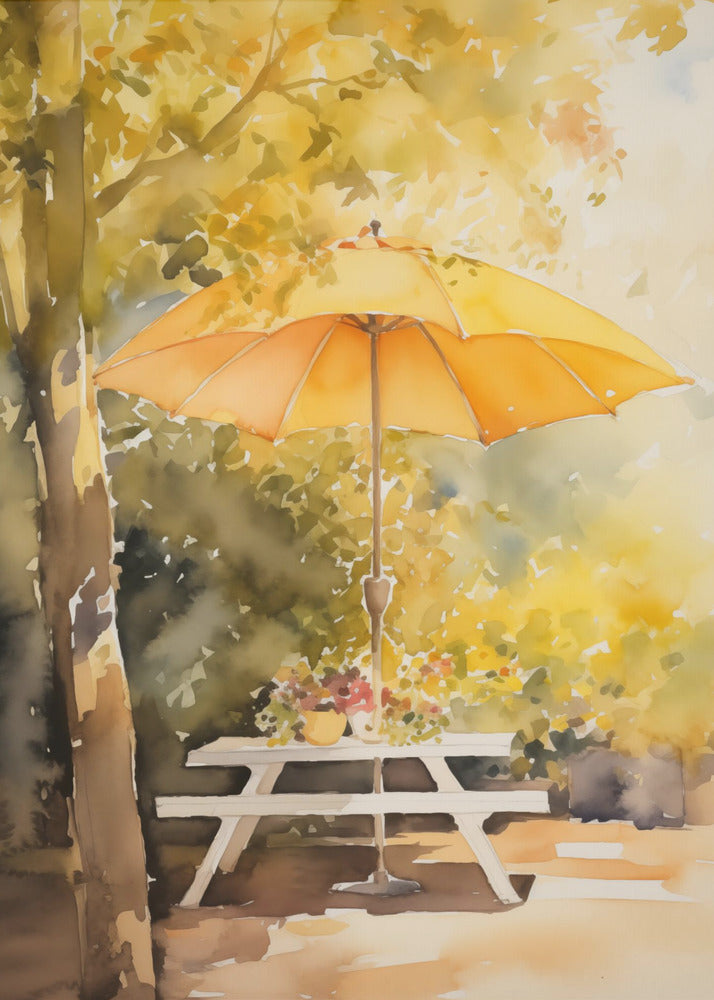 Sommer im Hintergarten | Leinwand