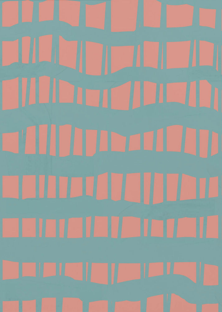 Türkis & Korallen Abstraktion 5 | Poster