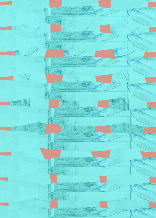 Türkis & Korallen Abstraktion 8 | Poster