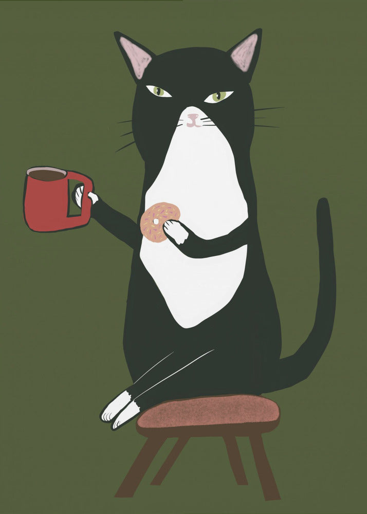 Kaffeekatze | Leinwand