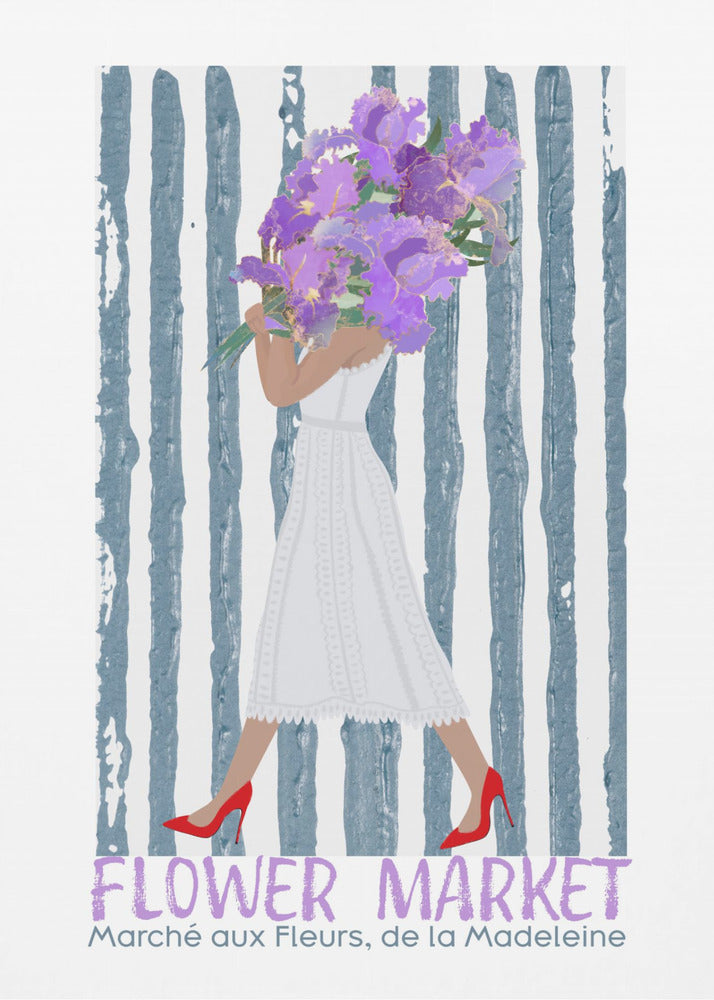 Blumenmarkt Marche aux fleurs Paris | Poster