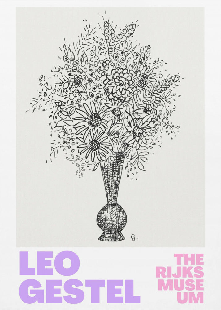 Elegante Blumen in einer Vase | Poster
