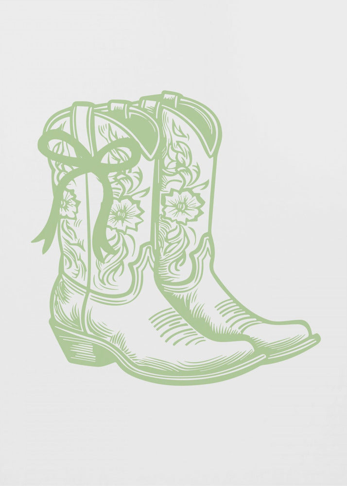 Cowboystiefel mit Blumenmuster | Poster