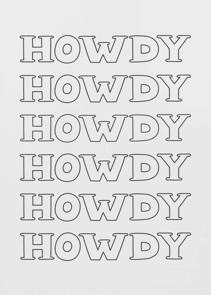 Schwarzes Howdy | Leinwand