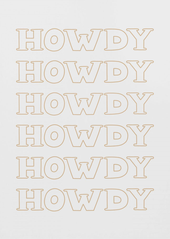 Neutral Howdy | Leinwand