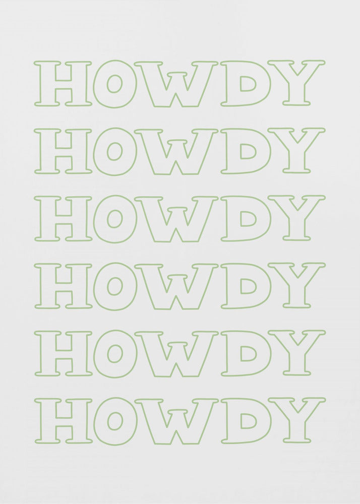 Salbeigrün Howdy | Leinwand