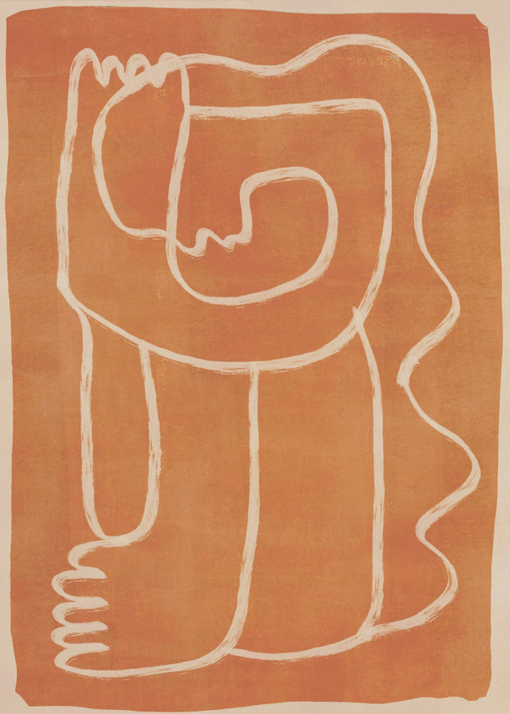 Abstrakte Linienkunst Figur | Poster