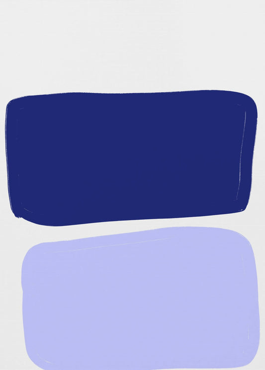 Zwei blaue Blöcke | Poster