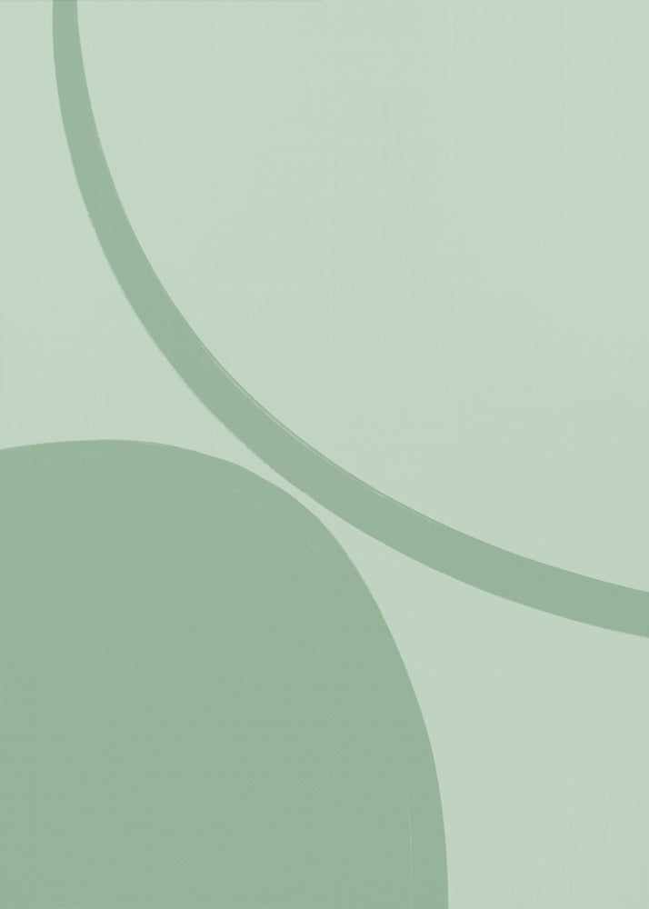 Ruhige grüne Kurven | Poster