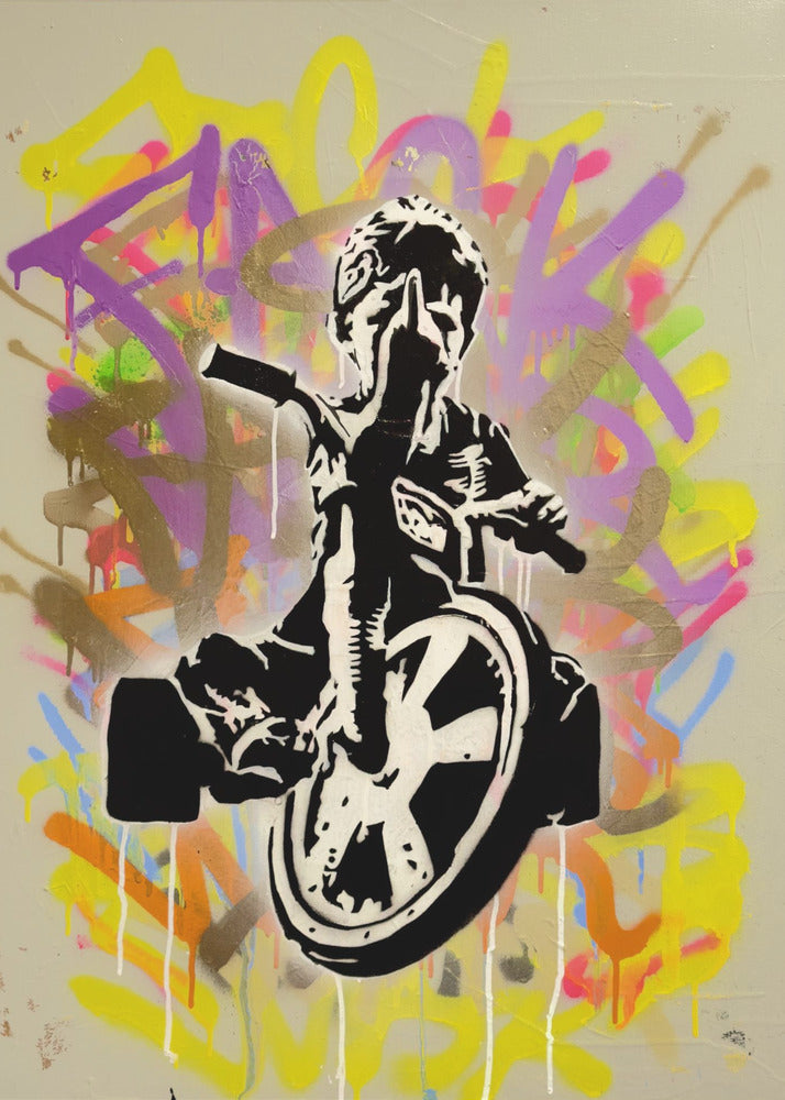 Child On A Tricycle | Canvas