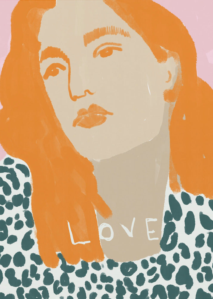 Portrait of a Woman with Orange Hair | Canvas